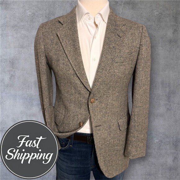 KUPPENHEIMER TWEED WOOL Vintage Men's Blazer Sport Coat Two Button Jacket 40R - Picture 1 of 16